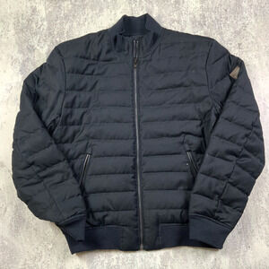 Polo Ralph Lauren Jacket Mens Medium Blue Performance Reversible Puffer Full Zip